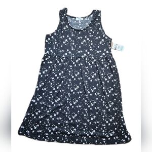 NWT My Style Black Floral Stretch Summer Dress Size M